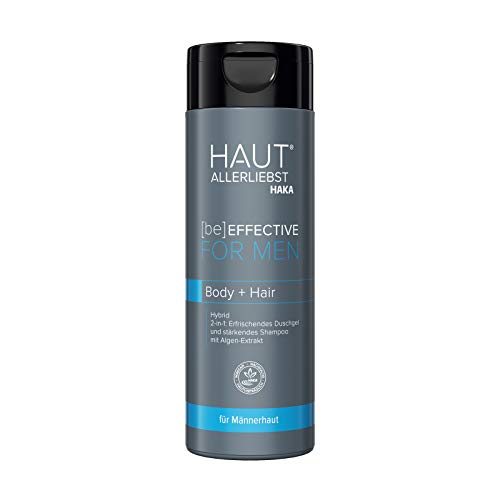 HAKA Hybrid Body+Hair I Mildes Duschegel & Shampoo I 200 ml Flasche I Für Männerhaut