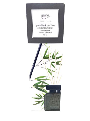 ipuro - erfrischender ipuro black bamboo Raumduft - dezenter Raumerfrischer mit grünen & holzigen Noten - stilvoller Lufterfrischer in der Wohnung für ein puristisches Dufterlebnis 100 ml