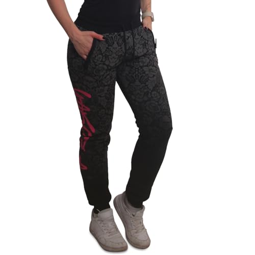 Yakuza Damen Ornamental Urban Jogginghose, Schwarz, im Sale