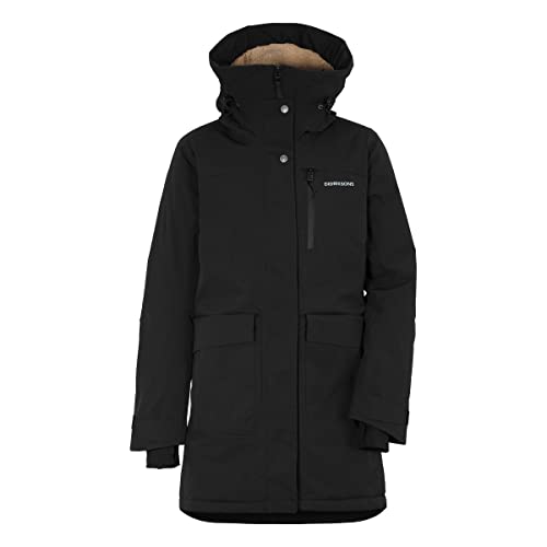 Didriksons W Ciana Parka 2 Schwarz - Wasserdichter Warmer Damen Parka, im Sale