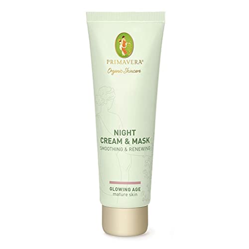 PRIMAVERA Night Cream & Mask Smoothing & Renewing 50 ml - Naturkosmetik - Nachtcreme und Leave - On Maske für reife, anspruchsvolle Haut - glättet und erneuert die Haut - vegan im Sale