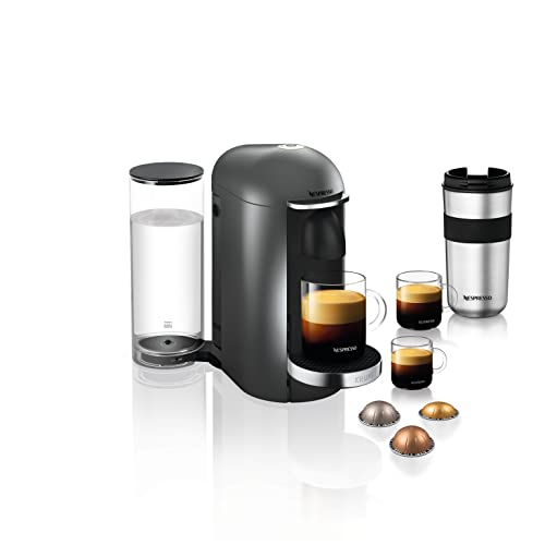 Nespresso Krups XN900T Vertuo Plus Kaffeekapselmaschine | 5 verschiedene | kleine Kapsel für Espresso | 1,7 l Wassertankkapazität | Titanium/Edelstahl im Sale