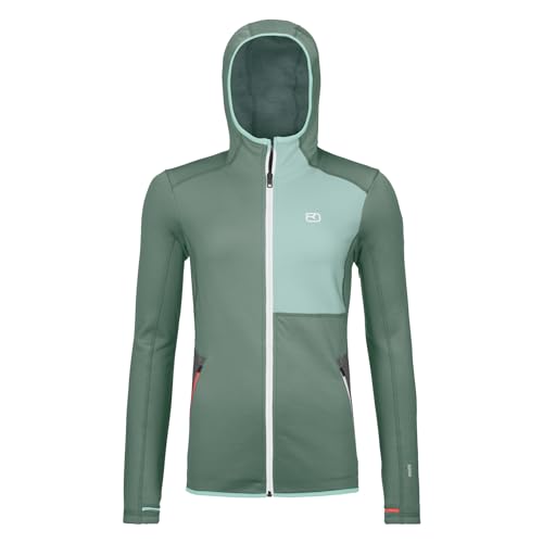 Ortovox Damen Fleece Hoody I Merino Fleece, Isolierte Jacke für Skitouren, Freeride & Backcountry Sport, Herbstblätter, X-Small im Sale