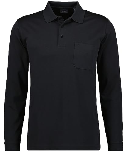 Ragman Herren-Poloshirt, Schwarz, im Sale