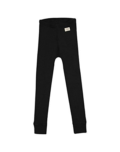 Dilling Kinder Leggings - Bio Merinowolle Schwarz 146-152 im Sale