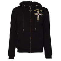 Thumbnail for Roberto Geissini Herren Sweatjacke - Cross-Wings - Black im Sale