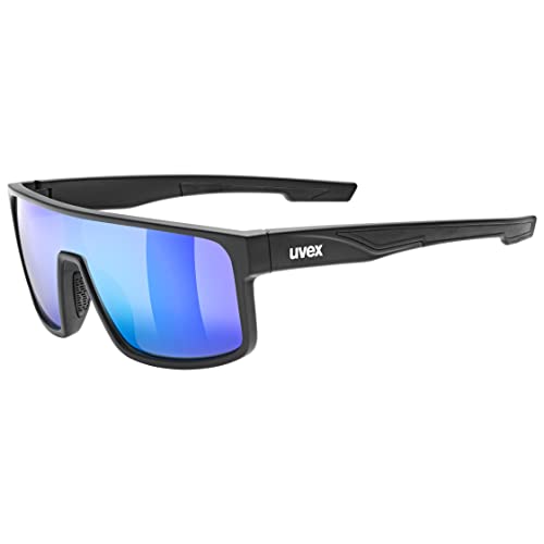 uvex LGL 51 - Sonnenbrille für Damen und Herren - verspiegelt - Filterkategorie 3 - black matt/green - one size