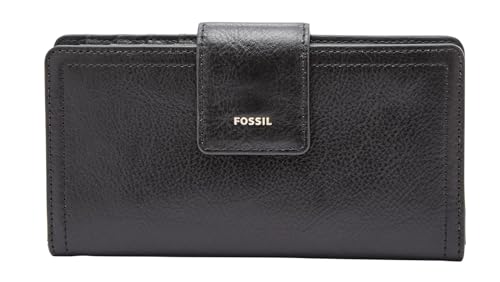 Fossil Brieftasche für Frauen Logan, Leder/Polyurethan Trim Tab Clutch schwarz 17,1 cm x 1,9 cm B x 8,9 cm H SL7830001 im Sale