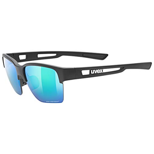 uvex sportstyle 805 CV - Outdoorbrille für Damen und Herren - verspiegelt - konstraststeigernd - black matt/green - one size im Sale