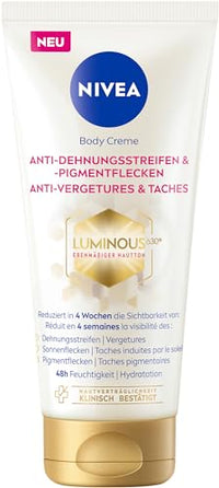 Thumbnail for NIVEA LUMINOUS630 Body Creme Anti-Dehnungsstreifen & -Pigmentflecken, Bodylotion gleicht Unterschiede im Hautton aus, leichte Textur und spendet 48h Feuchtigkeit (200 ml) im Sale