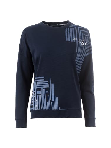 s'questo Leichtsweat Sweatshirt, Rundhalsausschnitt, Casual, Rot Navy Soquesto Kollektion Sweet Soul im Sale