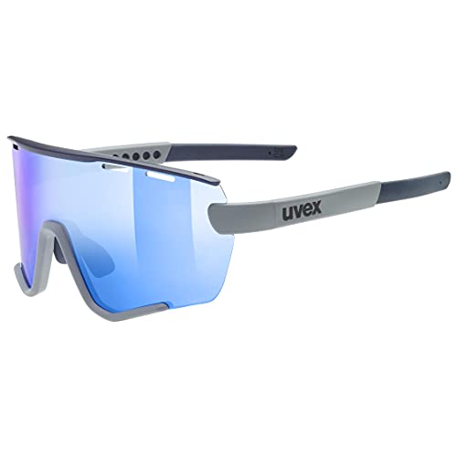 uvex sportstyle 236 Set - Sportbrille für Damen und Herren - beschlagfrei - inkl. Wechselscheiben - rhino deep space matt/blue - one size im Sale