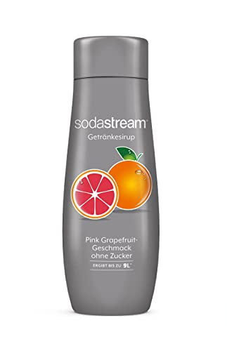 SodaStream Sirup Pink Grapefruit ohne Zucker, 1x Flasche ergibt 9 Liter Fertiggetränk, Sekundenschnell zubereitet und immer frisch, 440 ml