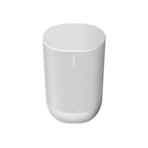 Sonos Move (weiß). Mit diesem leistungsstarken, robusten und vielseitigen Smart Speaker erlebst du überall beeindruckenden Sound.