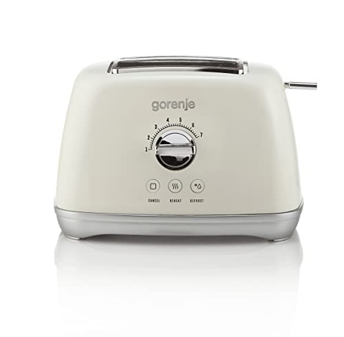 Gorenje T 900 RL Toaster mit 7 Röstgradstufen/Auftaufunktion / Automatischer Auswurf & Ausschaltung / Beleuchtete Knöpfe/ Kabelfach/ 18,4 cm/ 1000 W/ Champagnefarbe im Sale