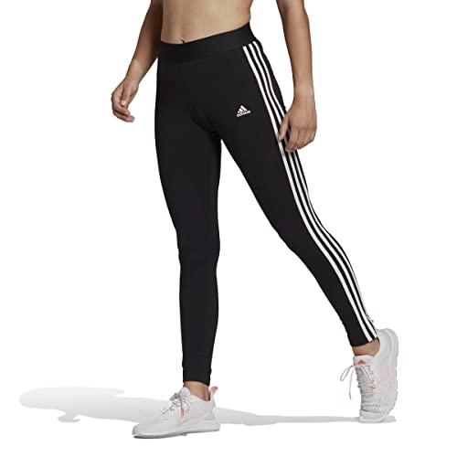 adidas Damen 3 Stripes Leggings , Black / White, im Sale