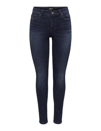 Thumbnail for ONLY Damen Onlwauw Mid Sk DNM Bj581 Noos Jeans, Dark Blue Denim, / 34L EU im Sale