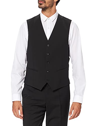 CG CLUB of GENTS Herren Anzugweste Carlton, Schwarz (Schwarz 90), 48 im Sale