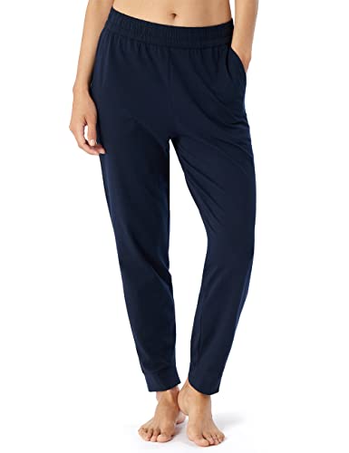 Schiesser Damen Schlafhose Lang Baumwolle - Mix + Relax Pyjamaunterteil, Dunkelblau_179266, EU im Sale