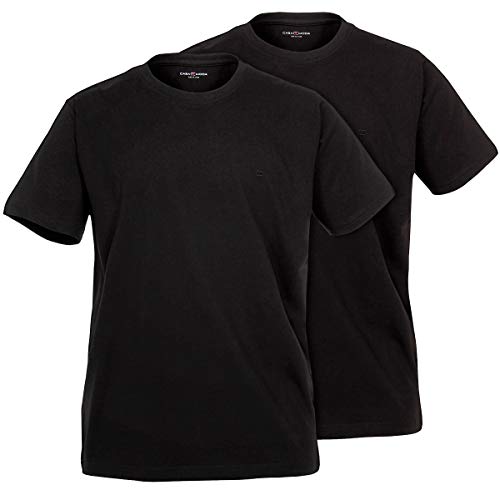 Casamoda T-Shirt Doppelpack schwarz Übergröße, im Sale