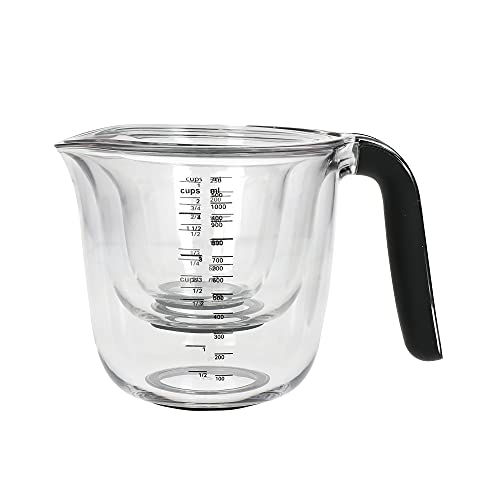 KitchenAid 3er Set Messbecher, Spülmaschinenfest – großer 1-Liter Becher (4 Cups), 500ml Becher (2 Cups), und 250ml Becher (1 Cup) – Schwarz im Sale