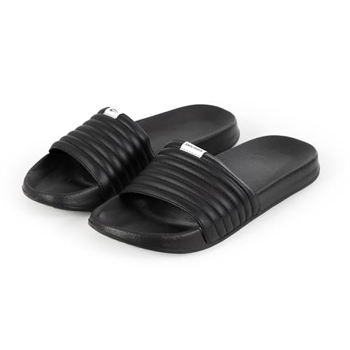 SMILODOX Badelatschen Herren Damen Riever Flip Flops - rutschfeste Badeschuhe, Latschen Hausschuhe, Sommer Slippers Pantoletten, Steppnähte Badeschlappen für Strand, Indoor-Outdoor im Sale