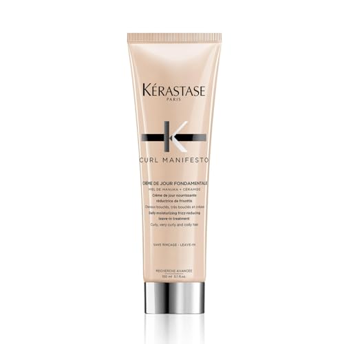 Kérastase Crème De Jour Fondamentale Creme, Feuchtigkeitsspendende Anti-Frizz-Pflege, Für lockiges und krauses Haar, Curl Manifesto, 150 ml im Sale