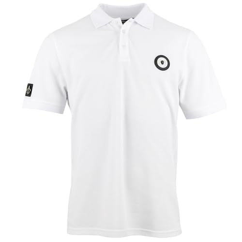 Roberto Geissini Herren Polo-Shirt Skull-White S im Sale