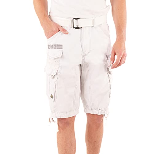 Geographical Norway Herren Cargo Short People (L, Weiß) im Sale