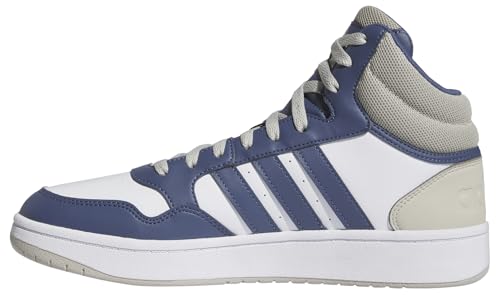 adidas Herren Hoops 3.0 Mid Lifestyle Basketball Classic Vintage Shoes Schuhe, Cloud White/preloved Blue/Putty Grey, 43 1/3 EU im Sale