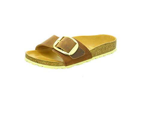 Birkenstock Damen Slides, Brown, 38 EU Schmal im Sale