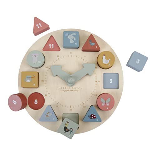 Little Dutch 7063 FSC Holz Puzzle-Uhr - Lernuhr