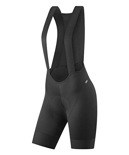 Gonso SQlab GO Bib W, Kurze Damen Träger-Radhose, Tights mit ergonomischem SQlab Sitzpolster, Innovative Schnittführung ohne Seitennaht, Enganliegende Passform, Schwarz, Gr. 34 im Sale