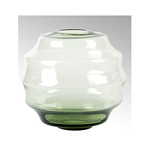 Lambert - Vase, Blumenvase - Kokon - Glas -Farbe: Basil - (ØxH) 28 x 26 cm im Sale