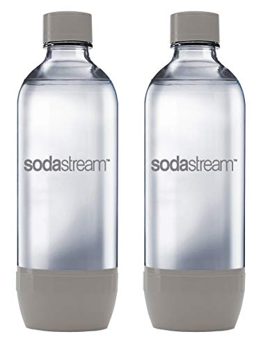 SodaStream Sprudlerflaschen aus Kunststoff, 1 Liter, grau (2 Stück) grau