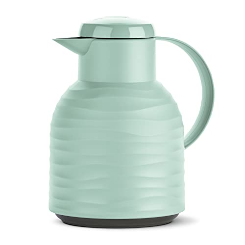 Emsa N40108 Samba Wave Isolierkanne | 1,0 Liter | Quick-Press Kunststoff | Glas-Isolierkolben | Kaffeekanne: 12h heiß/24h kalt| 100 Prozent dicht | wave minze im Sale