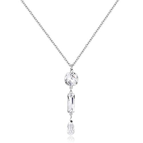 Nobel Damen-Kette Silber Marken Kristalle Crystal Halskette Damen SCHMUCK im Sale