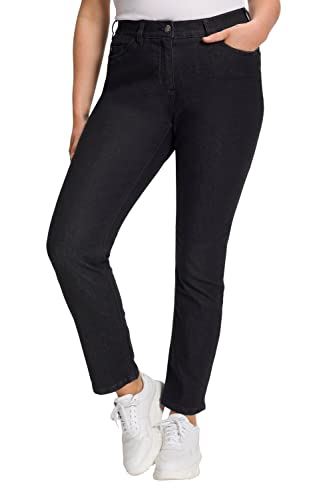 Ulla Popken Damen Slim-jeans Jeans, Schwarz, 46 EU im Sale