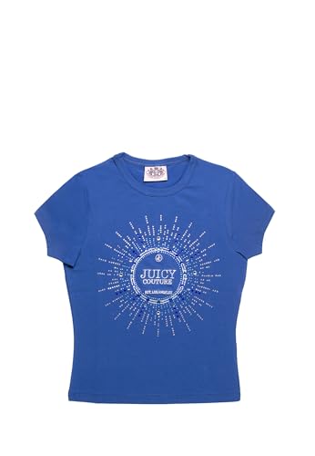 Juicy Couture - T-Shirt aus Baumwolle für Damen, marineblau, Large im Sale