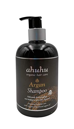 ahuhu organic hair care Argan Shampoo 500ml mit mit Arganöl & Reismilch