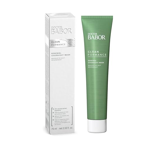 DOCTOR BABOR CLEANFORMANCE Renewal Overnight Mask, Reichhaltige Gesichtsmaske für jede Haut, Crememaske mit Prä-/Probiotika, Vegane Formel, 1 x 75 ml im Sale