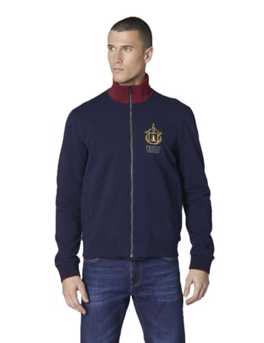 Aeronautica Militare Herren-Sweatshirt Full-Zip Dreifarbige Pfeile 242FE1937F418 8057630290914 - Blau Dunkelblau 8380 im Sale