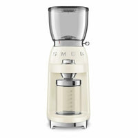 Thumbnail for SMEG, Kaffeemühle CGF11CREU, konisches Edelstahlmahlwerk, 30 Mahlgrad Einstellungen, 350 g Kaffeebohnenbehälter, Premium Aluminium-Druckgussgehäuse, 150W, Creme im Sale