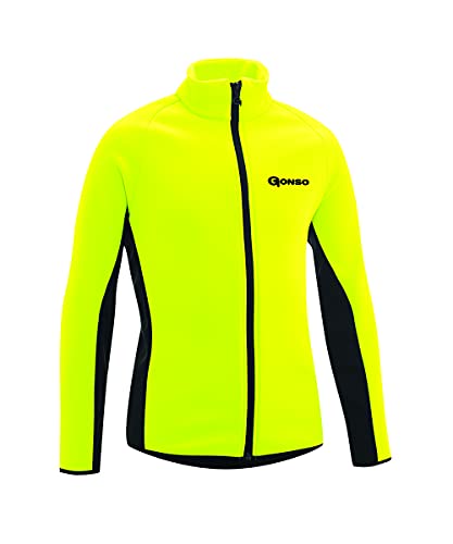 Gonso Kinder Softshelljacke Moritz, safety yellow / black, 140 im Sale