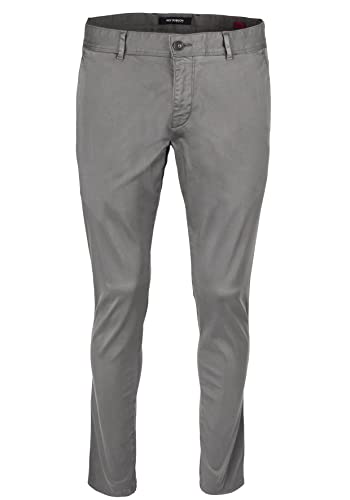 Roy Robson Herren Bomuldsbukser til mænd med stretch Scott - Slim Fit Hose, Medium Grey, 50 Slim EU im Sale