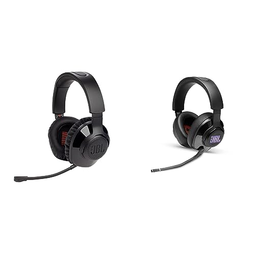 JBL Quantum 350 Over-Ear Gaming Headset & Quantum 400 Over-Ear Gaming Headset – Wired 3,5 mm Klinke und USB – Mit hochklappbarem Boom Mic und QuantumSurround Sound – Schwarz im Sale