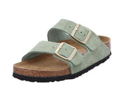 Thumbnail for BIRKENSTOCK Damen Sandale Arizona SFB Veloursleder Weichbettung schmal Gruen 40 im Sale