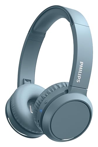 PHILIPS Audio TAH4205BL/00 On Ear Kopfhörer mit Bass Boost-Taste (Bluetooth, 29 Stunden Wiedergabezeit, Schnellladefunktion, Geräuschisolierung, Zusammenklappbar), Blau, im Sale