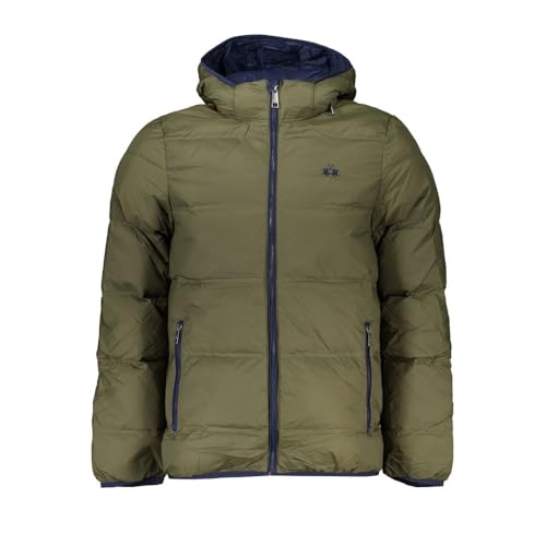 La Martina Elegante grüne Kapuzenjacke mit kontrastierenden Herren Details, Grün , im Sale