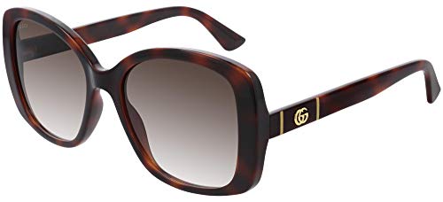 GUCCI Womens GG0762S Sunglasses, Havana-Havana-Brown, 56 im Sale